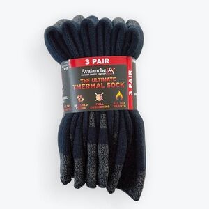 Avalanche Black and Gray Casual Socks - 3 Pair